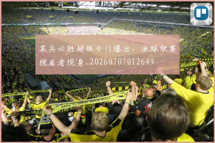 哀兵必胜超级冷门爆出,冰球联赛搅局者现身_20260707012649